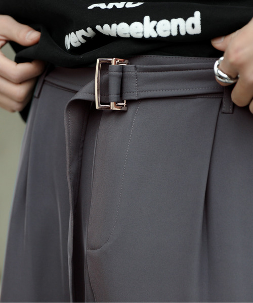 neos（ネオス）の「【neos -addictive design-】ルーズシルエット ウエストベルト付 テーパード スラックス パンツ（スラックス・メンズ・ブラック/ベージュ/ブルー/スモークグレー・MEDIUM/LARGE）」の18枚目の写真