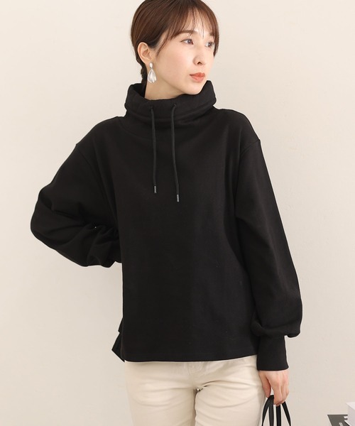 ElegChic(エレグシック)の「コットンスムースハイネックプルオーバー(パーカー・レディース・杢グレー/ブラック・4L/XL/M)」の2枚目の写真