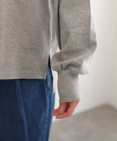 ElegChic(エレグシック)の「コットンスムースハイネックプルオーバー(パーカー・レディース・杢グレー/ブラック・4L/XL/M)」の13枚目の写真