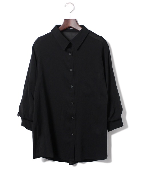 one way(ワンウェイ)の「ボリューム袖シアーシャツ(シャツ/ブラウス・レディース・ホワイト/ライトブルー/ブラック/ベージュ・FREE)」の2枚目の写真