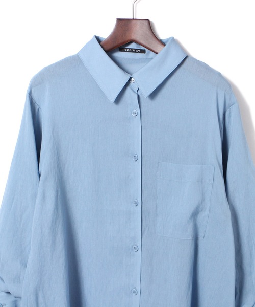 one way(ワンウェイ)の「ボリューム袖シアーシャツ(シャツ/ブラウス・レディース・ホワイト/ライトブルー/ブラック/ベージュ・FREE)」の5枚目の写真