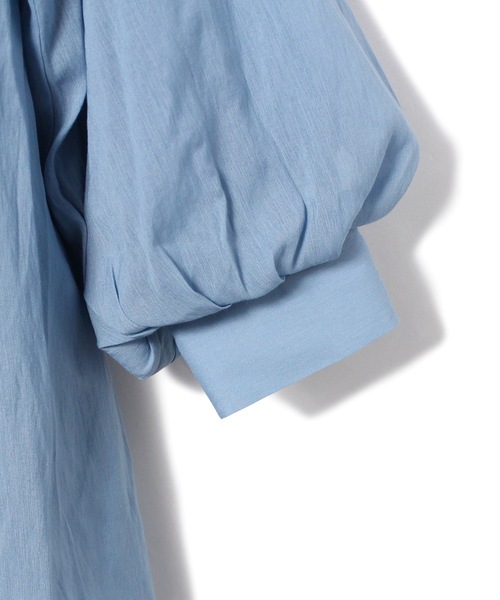 one way(ワンウェイ)の「ボリューム袖シアーシャツ(シャツ/ブラウス・レディース・ホワイト/ライトブルー/ブラック/ベージュ・FREE)」の6枚目の写真