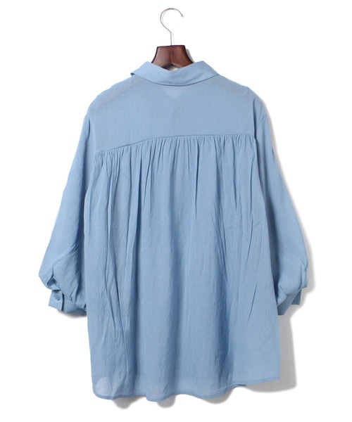 one way(ワンウェイ)の「ボリューム袖シアーシャツ(シャツ/ブラウス・レディース・ホワイト/ライトブルー/ブラック/ベージュ・FREE)」の10枚目の写真