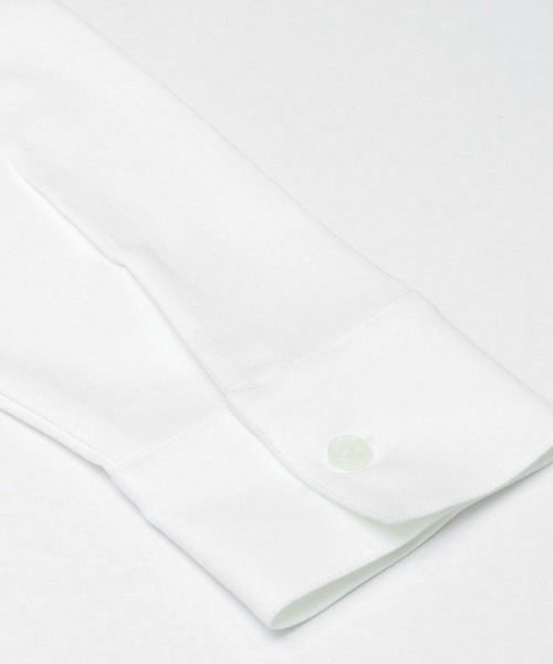 TOKYO SHIRTS（トウキョウシャツ）の「形態安定ノーアイロン レギュラーカラー フリル付き長袖ビジネスワイシャツ（ビジネスシャツ・レディース・ホワイト・S/M/L/LL）」の5枚目の写真