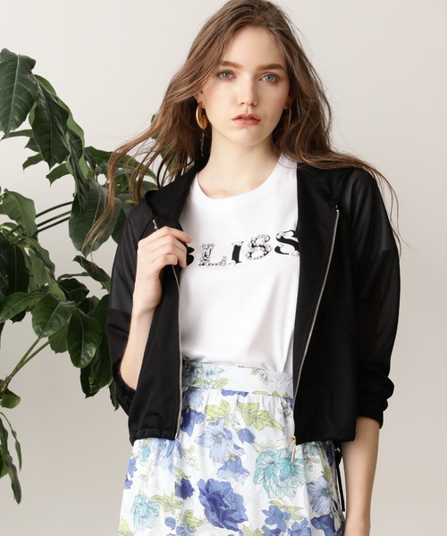 PINKY&DIANNE（ピンキーアンドダイアン）の「◆シアージップアップパーカー（パーカー・レディース・ブラック/ホワイト系その他・38）」の2枚目の写真