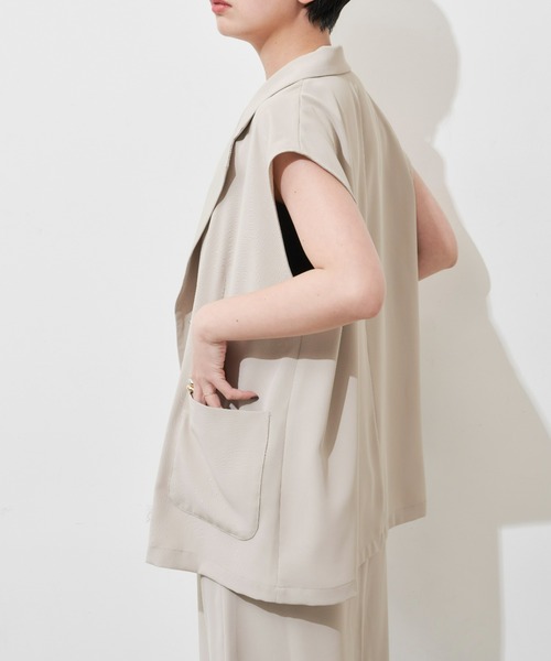 Aunt Marie's（アントマリーズ）の「テーラードダブルジレ（ベスト・レディース・ブラック/ブラウン/アイボリー・FREE）」の22枚目の写真