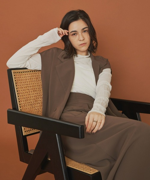 Aunt Marie's（アントマリーズ）の「テーラードダブルジレ（ベスト・レディース・ブラック/ブラウン/アイボリー・FREE）」の14枚目の写真