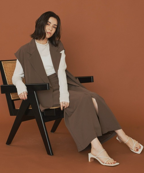 Aunt Marie's（アントマリーズ）の「テーラードダブルジレ（ベスト・レディース・ブラック/ブラウン/アイボリー・FREE）」の15枚目の写真