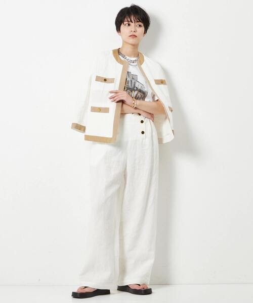 Liesse（リエス）の「フレンチリネンキャンバスワッシャー半袖ジャケット（その他アウター・レディース・ホワイト/キナリ・FREE）」の20枚目の写真