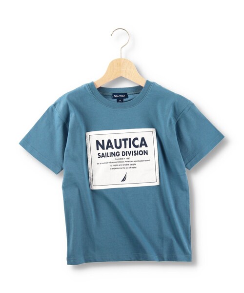 NAUTICA(ノーティカ)の「【NAUTICA/ノーティカ】ボックス貼り付け半袖Tシャツ(Tシャツ/カットソー・キッズ・ブラック/ブルーグレー・140/130/150/120)」の1枚目の写真
