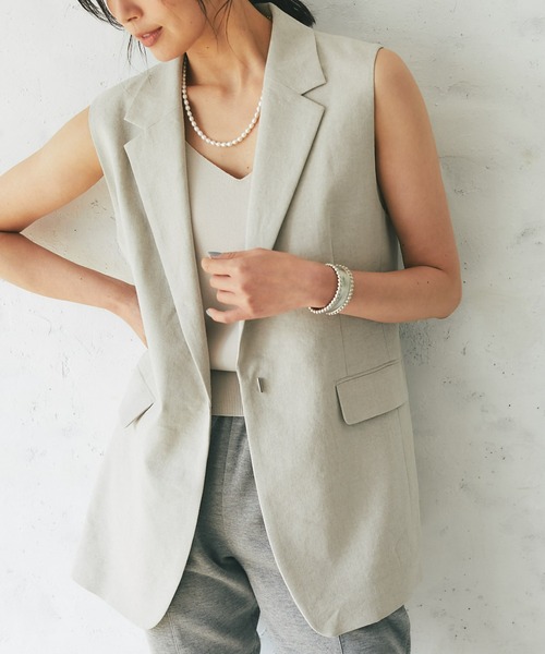 美品 RIVE DROITE リヴドロワ テーラードベスト セットアップ】テーラードベスト | RIVE DROITE(リヴドロワ)レディース