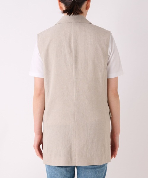 RIVE DROITE(リヴドロワ)の「リネンストレッチラペルジレ(ベスト・レディース・ベージュ・FREE)」の9枚目の写真