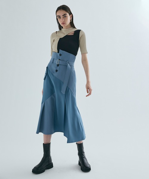 UNITED TOKYO（ユナイテッドトウキョウ）の「トレンチライクスカート（スカート・レディース・ブラック/ベージュ/ブルー/ライトブルー・1/2/3）」の17枚目の写真