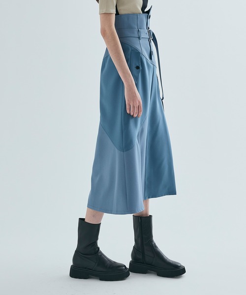 UNITED TOKYO（ユナイテッドトウキョウ）の「トレンチライクスカート（スカート・レディース・ブラック/ベージュ/ブルー/ライトブルー・1/2/3）」の14枚目の写真