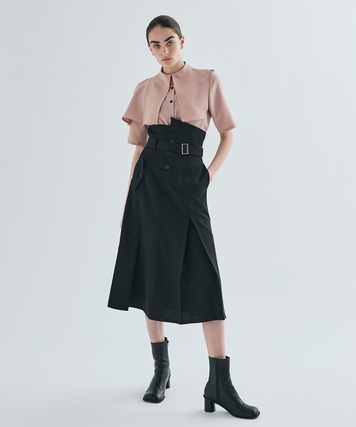 UNITED TOKYO（ユナイテッドトウキョウ）の「トレンチライクスカート（スカート・レディース・ブラック/ベージュ/ブルー/ライトブルー・1/2/3）」の6枚目の写真