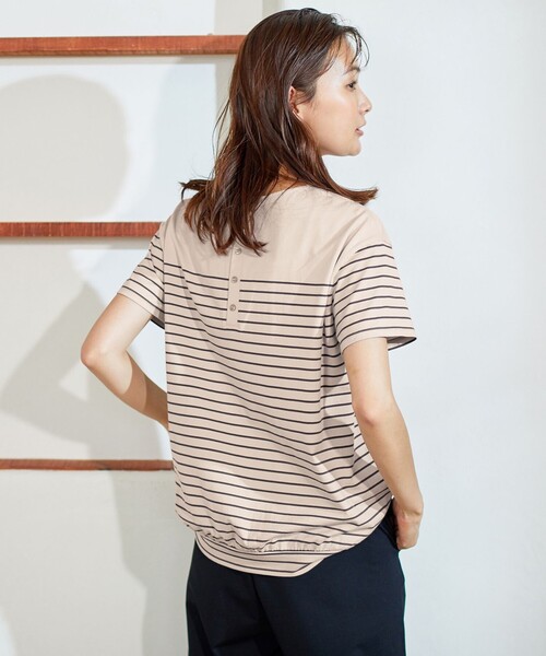 J.PRESS(ジェイプレス)の「パネルボーダー カットソー(Tシャツ/カットソー・レディース・ホワイト系1/ベージュ系1/グレー系1・T13/T15)」の8枚目の写真