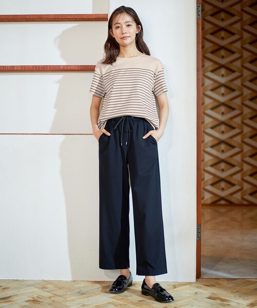 J.PRESS(ジェイプレス)の「パネルボーダー カットソー(Tシャツ/カットソー・レディース・ホワイト系1/ベージュ系1/グレー系1・T13/T15)」の9枚目の写真