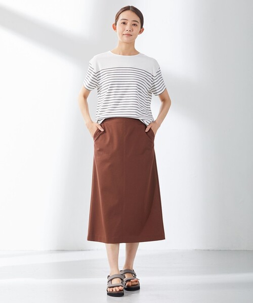 J.PRESS(ジェイプレス)の「パネルボーダー カットソー(Tシャツ/カットソー・レディース・ホワイト系1/ベージュ系1/グレー系1・T13/T15)」の10枚目の写真