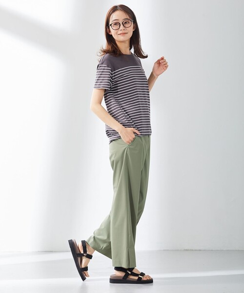 J.PRESS(ジェイプレス)の「パネルボーダー カットソー(Tシャツ/カットソー・レディース・ホワイト系1/ベージュ系1/グレー系1・T13/T15)」の11枚目の写真