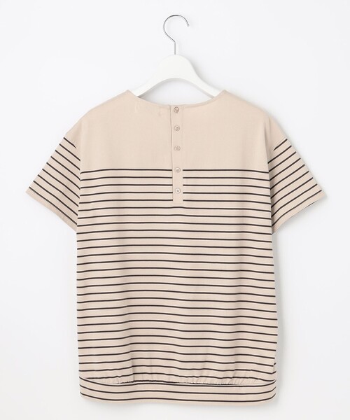 J.PRESS(ジェイプレス)の「パネルボーダー カットソー(Tシャツ/カットソー・レディース・ホワイト系1/ベージュ系1/グレー系1・T13/T15)」の5枚目の写真
