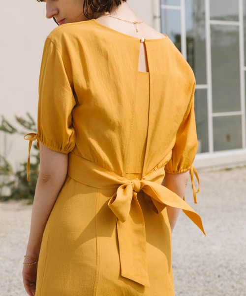 Cheek（チーク）の「プルオーバーレイヤードキャミワンピース（ワンピース・レディース・オレンジ/アイボリー/ミント・MEDIUM）」の13枚目の写真