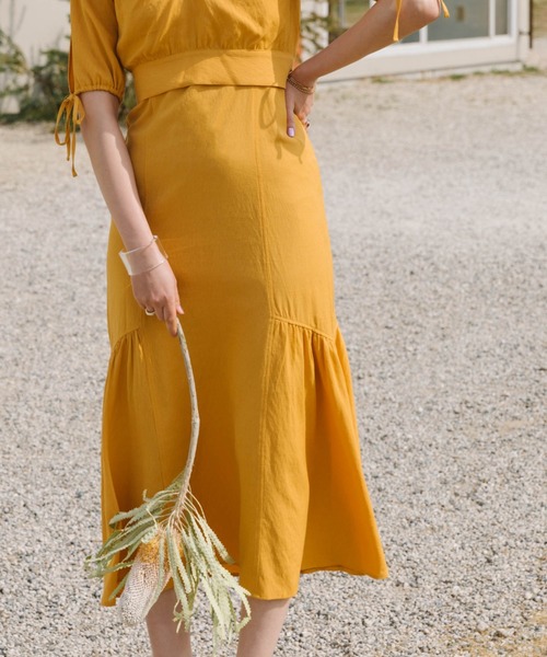 Cheek（チーク）の「プルオーバーレイヤードキャミワンピース（ワンピース・レディース・オレンジ/アイボリー/ミント・MEDIUM）」の15枚目の写真