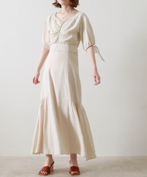 Cheek（チーク）の「プルオーバーレイヤードキャミワンピース（ワンピース・レディース・オレンジ/アイボリー/ミント・MEDIUM）」の17枚目の写真