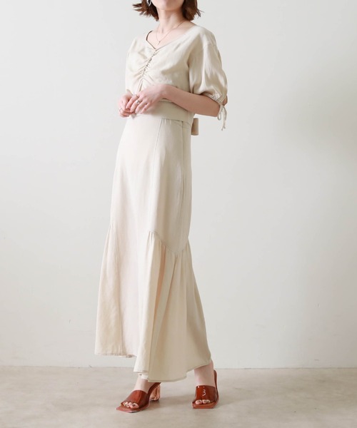 Cheek（チーク）の「プルオーバーレイヤードキャミワンピース（ワンピース・レディース・オレンジ/アイボリー/ミント・MEDIUM）」の19枚目の写真