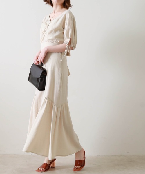 Cheek（チーク）の「プルオーバーレイヤードキャミワンピース（ワンピース・レディース・オレンジ/アイボリー/ミント・MEDIUM）」の20枚目の写真