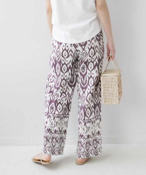 JOURNAL STANDARD relume（ジャーナルスタンダード　レリューム）の「リネンレーヨンエスニックプリントパンツ（その他パンツ・レディース・ブラック/パープル・38/36）」の18枚目の写真