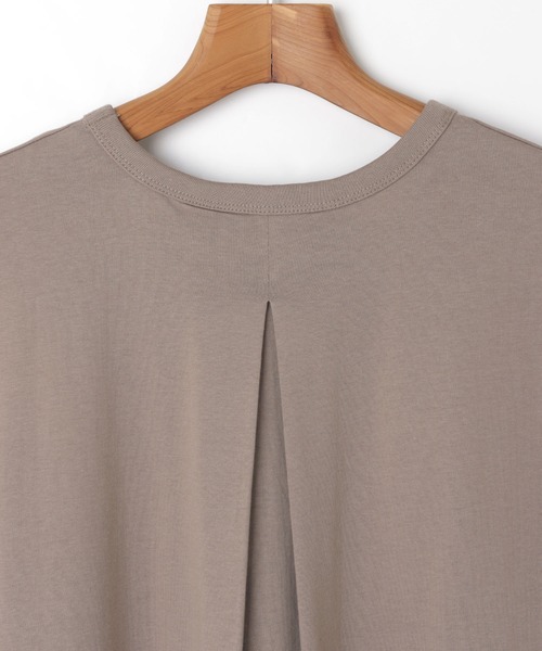 andme(アンドミー)の「コットン天竺フレンチスリーブTシャツワンピース(ワンピース・レディース・チャコールグレー/ブラック/オフホワイト/グリーン/グレイッシュベージュ/テラコッタ・M)」の19枚目の写真