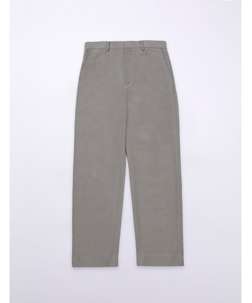 COTTON SUEDE WIDE TROUSERS