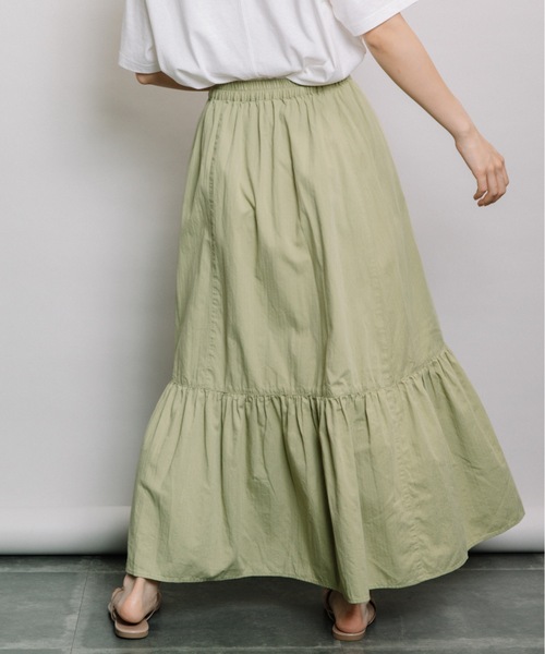 refinedworks（リファインドワークス）の「裾ティアードSK（スカート・レディース・オレンジ/グリーン/グレー系その他・FREE）」の5枚目の写真