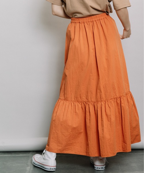 refinedworks（リファインドワークス）の「裾ティアードSK（スカート・レディース・オレンジ/グリーン/グレー系その他・FREE）」の11枚目の写真
