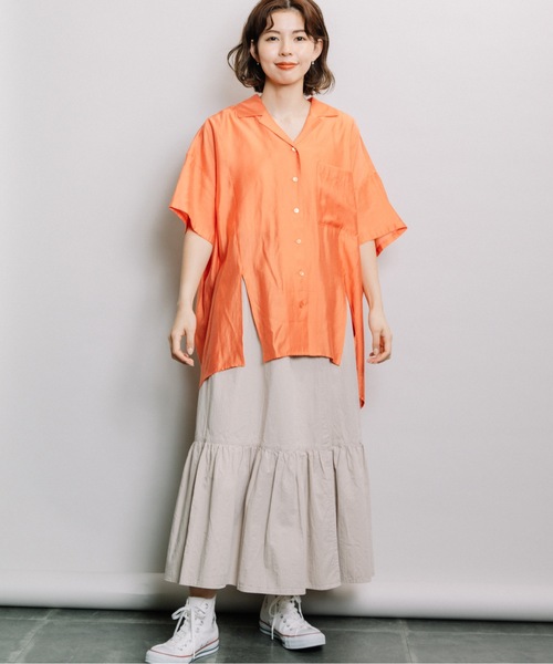 refinedworks（リファインドワークス）の「裾ティアードSK（スカート・レディース・オレンジ/グリーン/グレー系その他・FREE）」の17枚目の写真