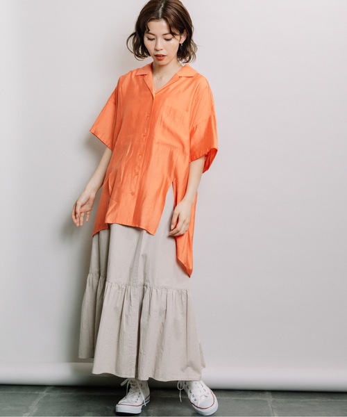 refinedworks（リファインドワークス）の「裾ティアードSK（スカート・レディース・オレンジ/グリーン/グレー系その他・FREE）」の18枚目の写真