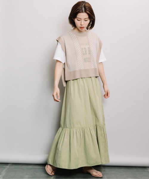 refinedworks（リファインドワークス）の「裾ティアードSK（スカート・レディース・オレンジ/グリーン/グレー系その他・FREE）」の21枚目の写真