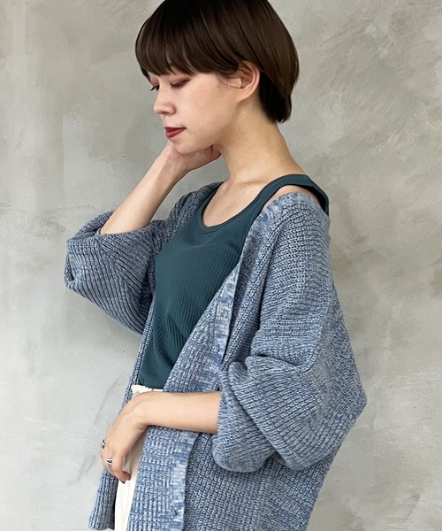 kutir（クティール）の「2wayテレコタンクトップ（タンクトップ・レディース・グリーン系その他/アイボリー/ブラック/オレンジ/グリーン/ブルー・FREE）」の10枚目の写真