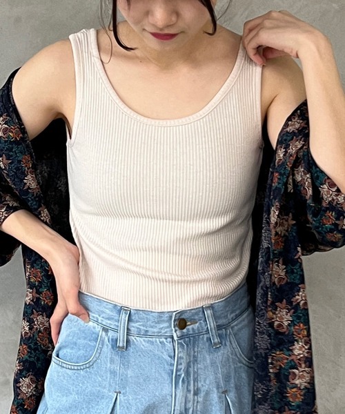 kutir（クティール）の「2wayテレコタンクトップ（タンクトップ・レディース・グリーン系その他/アイボリー/ブラック/オレンジ/グリーン/ブルー・FREE）」の16枚目の写真