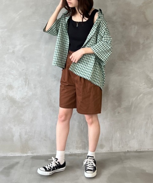 kutir（クティール）の「2wayテレコタンクトップ（タンクトップ・レディース・グリーン系その他/アイボリー/ブラック/オレンジ/グリーン/ブルー・FREE）」の19枚目の写真