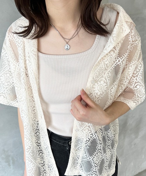 kutir（クティール）の「2wayテレコタンクトップ（タンクトップ・レディース・グリーン系その他/アイボリー/ブラック/オレンジ/グリーン/ブルー・FREE）」の13枚目の写真