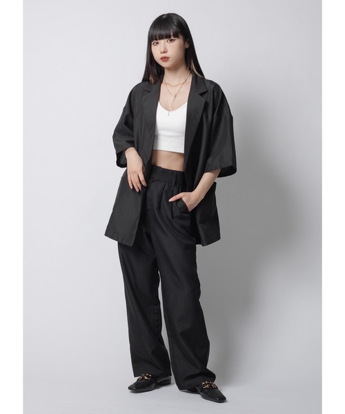 Adoon plain(アドーンプレーン)の「【セットアップ可能】リネンライクストレートパンツ(その他パンツ・レディース・ライトブルー/ブラック/オフホワイト・LARGE/MEDIUM)」の17枚目の写真