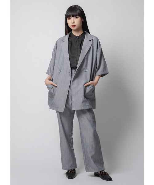 Adoon plain(アドーンプレーン)の「【セットアップ可能】リネンライクストレートパンツ(その他パンツ・レディース・ライトブルー/ブラック/オフホワイト・LARGE/MEDIUM)」の6枚目の写真