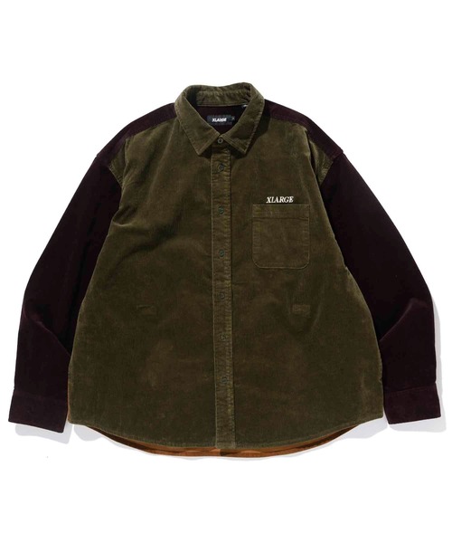 XLARGE（エクストララージ）の「PANELED CORDUROY L/S SHIRT（シャツ/ブラウス・メンズ・チャコール/オリーブ・L/XL/S/M）」の12枚目の写真