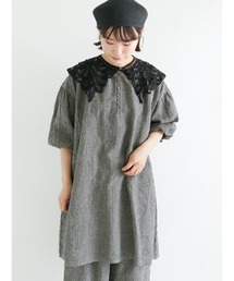 Samansa Mos2 | リネンチュニックブラウス(シャツ/ブラウス)