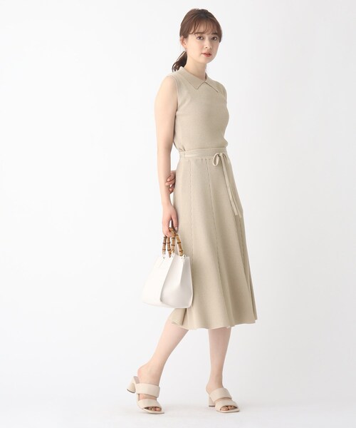 index（インデックス）の「◆ラメニットアップフレアスカート【WEB限定サイズ】（スカート・レディース・グリーン系その他5/ベージュ系9/ネイビー系5・36/38/40/42）」の12枚目の写真