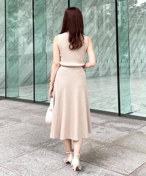 index（インデックス）の「◆ラメニットアップフレアスカート【WEB限定サイズ】（スカート・レディース・グリーン系その他5/ベージュ系9/ネイビー系5・36/38/40/42）」の17枚目の写真