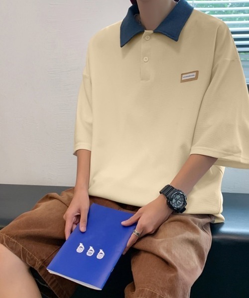 MGV(エムジーヴィー)の「'フロント2つボタンポロシャツ(ポロシャツ・メンズ・ブルー/グリーン/ベージュ・MEDIUM/LARGE/X-LARGE)」の6枚目の写真