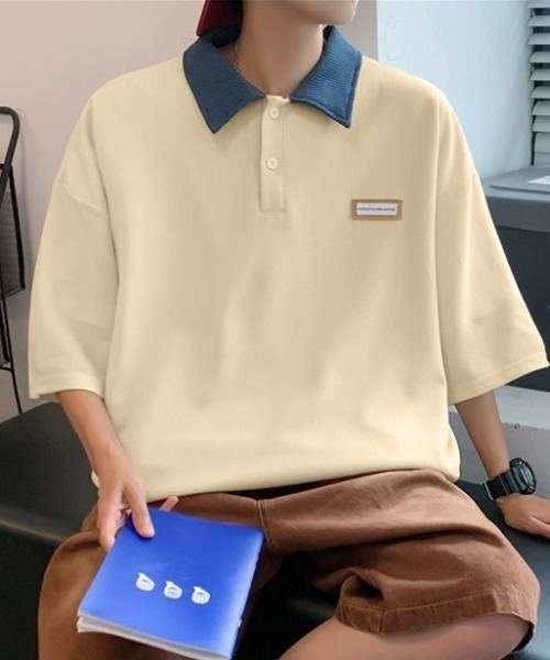 MGV(エムジーヴィー)の「'フロント2つボタンポロシャツ(ポロシャツ・メンズ・ブルー/グリーン/ベージュ・MEDIUM/LARGE/X-LARGE)」の8枚目の写真