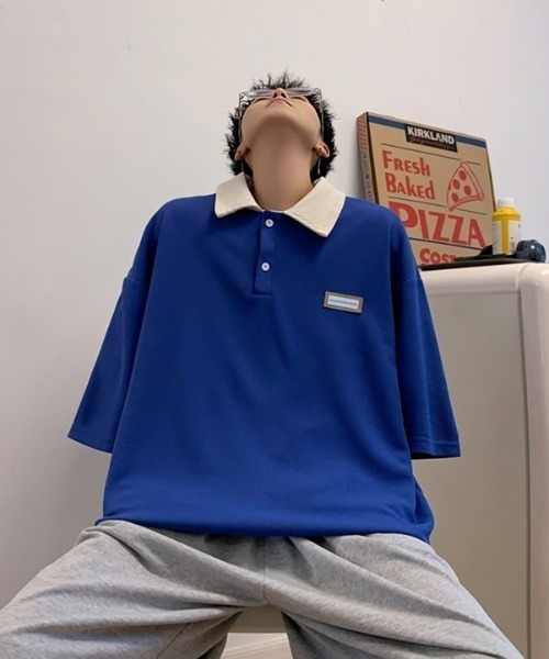 MGV(エムジーヴィー)の「'フロント2つボタンポロシャツ(ポロシャツ・メンズ・ブルー/グリーン/ベージュ・MEDIUM/LARGE/X-LARGE)」の9枚目の写真